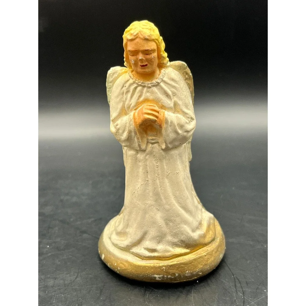 Vtg‎ Nativity Set Figures Christmas Holiday Decoration Chalkware Religious